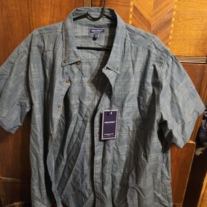 Men's Blue Short Sleeve Shirt by Architect